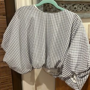 English Factory blue & white gingham. Super cute. Worn once.